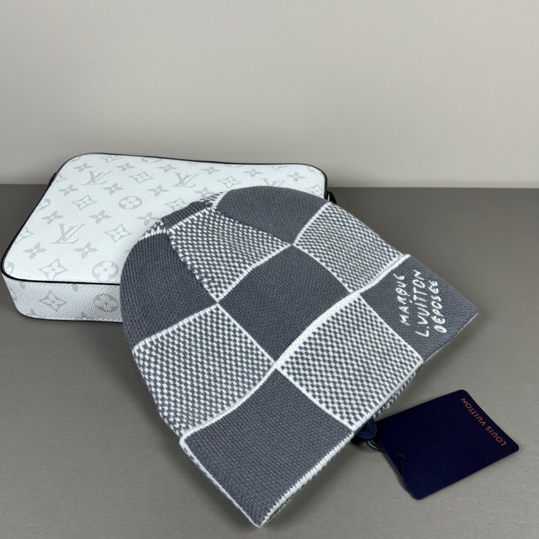 配防尘袋〈对版高品质，羊毛品质认准咯〉路易威登LOUIS VUITTON🎩官方热卖爆款，羊毛针织毛线帽，