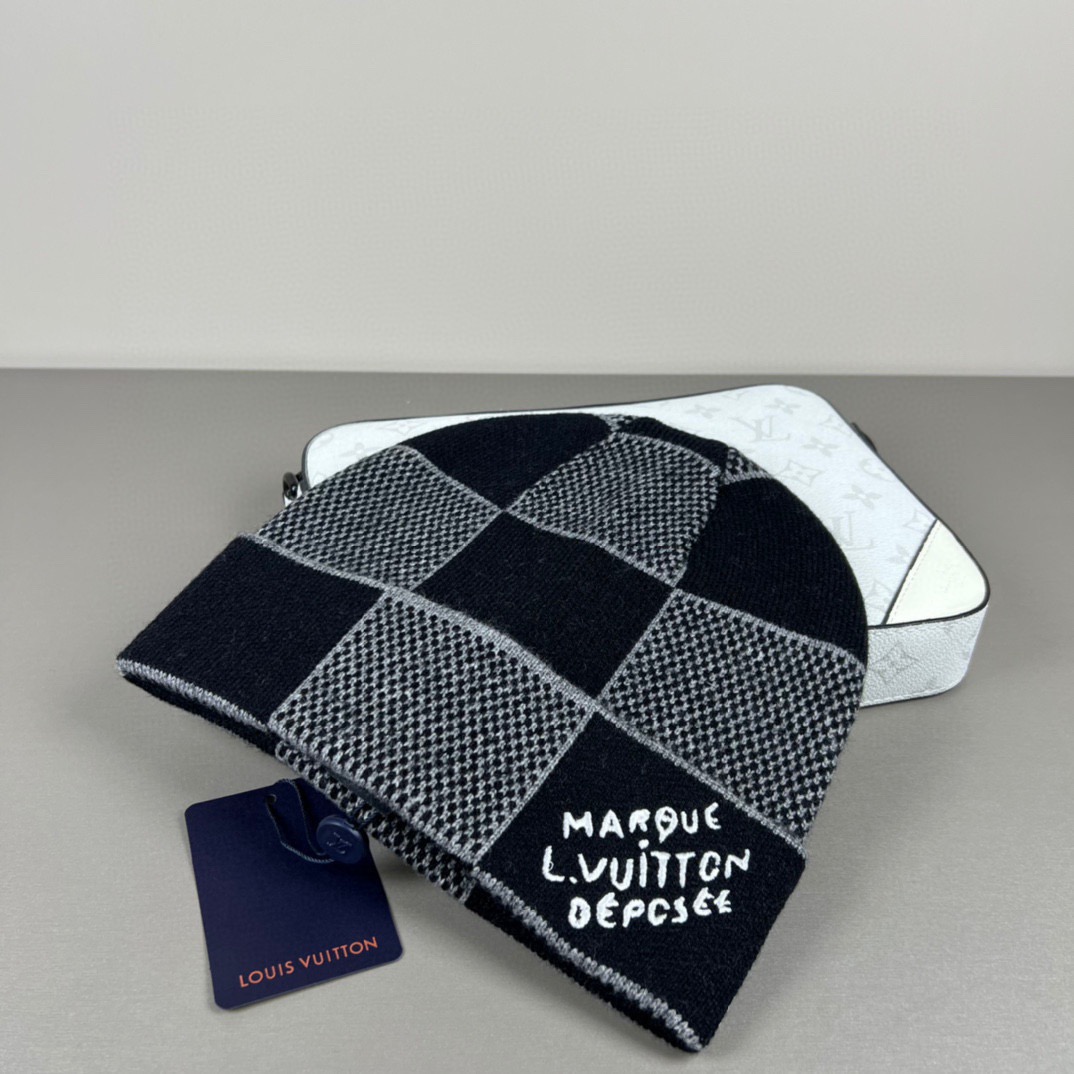 配防尘袋〈对版高品质，羊毛品质认准咯〉路易威登LOUIS VUITTON🎩官方热卖爆款，羊毛针织毛线帽，