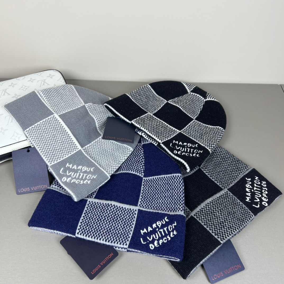 配防尘袋〈对版高品质，羊毛品质认准咯〉路易威登LOUIS VUITTON🎩官方热卖爆款，羊毛针织毛线帽，