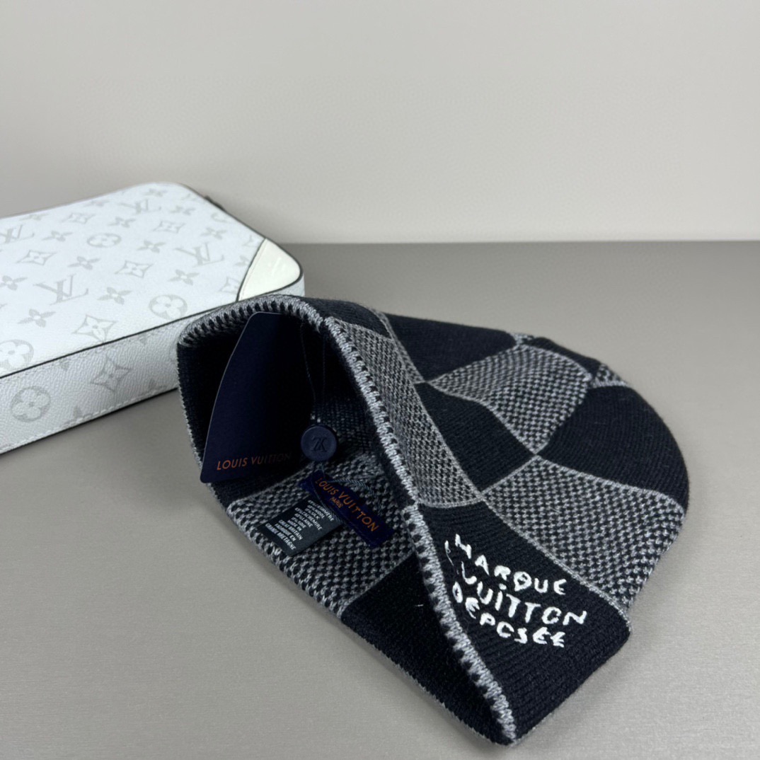 配防尘袋〈对版高品质，羊毛品质认准咯〉路易威登LOUIS VUITTON🎩官方热卖爆款，羊毛针织毛线帽，