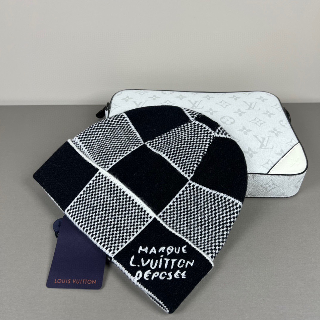 配防尘袋〈对版高品质，羊毛品质认准咯〉路易威登LOUIS VUITTON🎩官方热卖爆款，羊毛针织毛线帽，