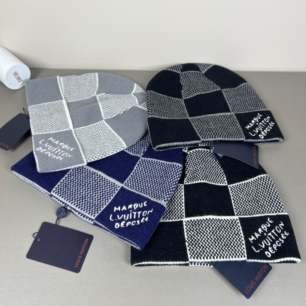 配防尘袋〈对版高品质，羊毛品质认准咯〉路易威登LOUIS VUITTON🎩官方热卖爆款，羊毛针织毛线帽，