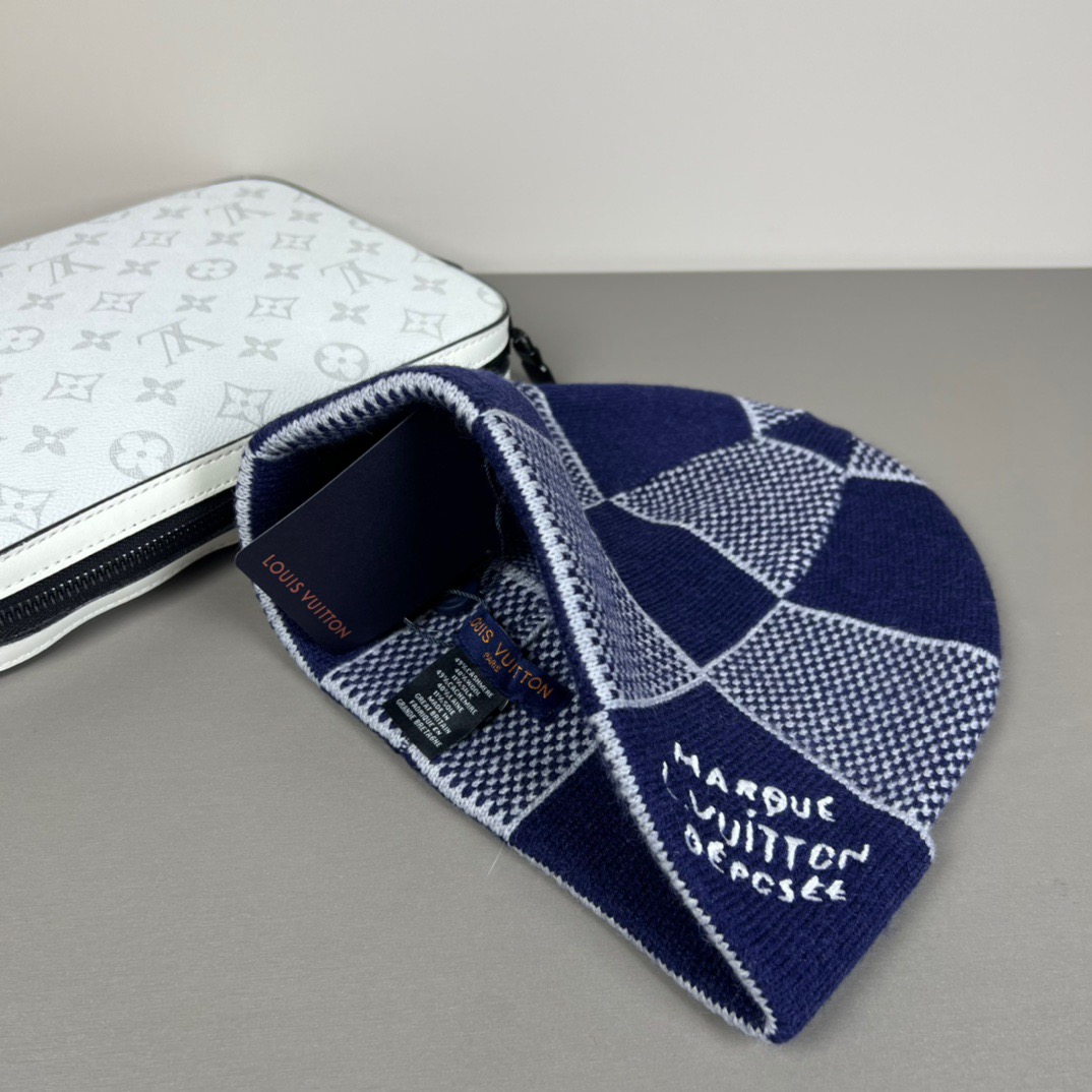 配防尘袋〈对版高品质，羊毛品质认准咯〉路易威登LOUIS VUITTON🎩官方热卖爆款，羊毛针织毛线帽，