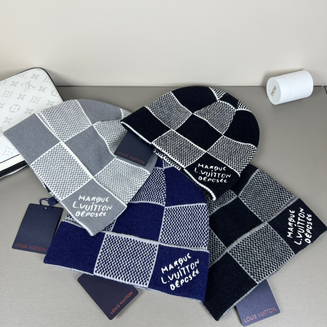 配防尘袋〈对版高品质，羊毛品质认准咯〉路易威登LOUIS VUITTON🎩官方热卖爆款，羊毛针织毛线帽，
