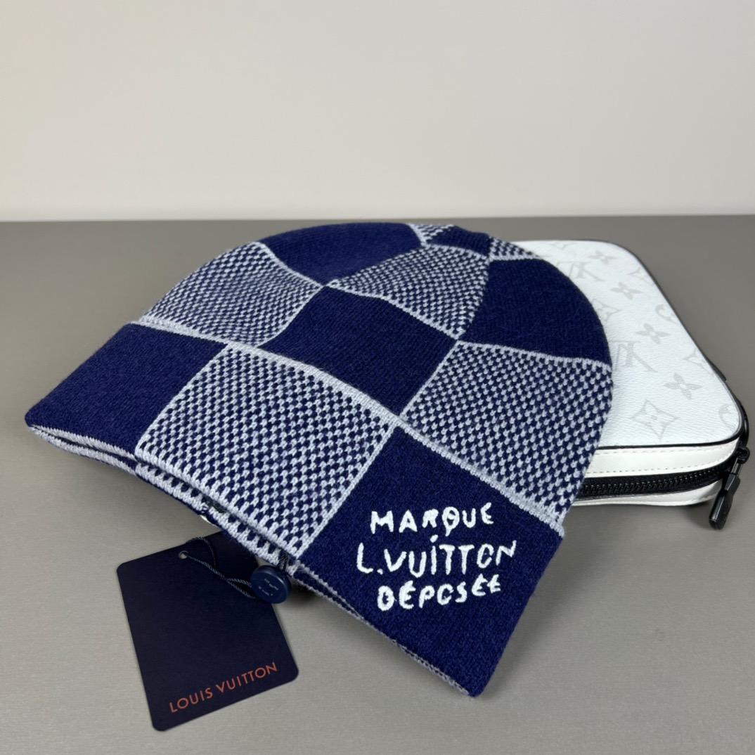 配防尘袋〈对版高品质，羊毛品质认准咯〉路易威登LOUIS VUITTON🎩官方热卖爆款，羊毛针织毛线帽，