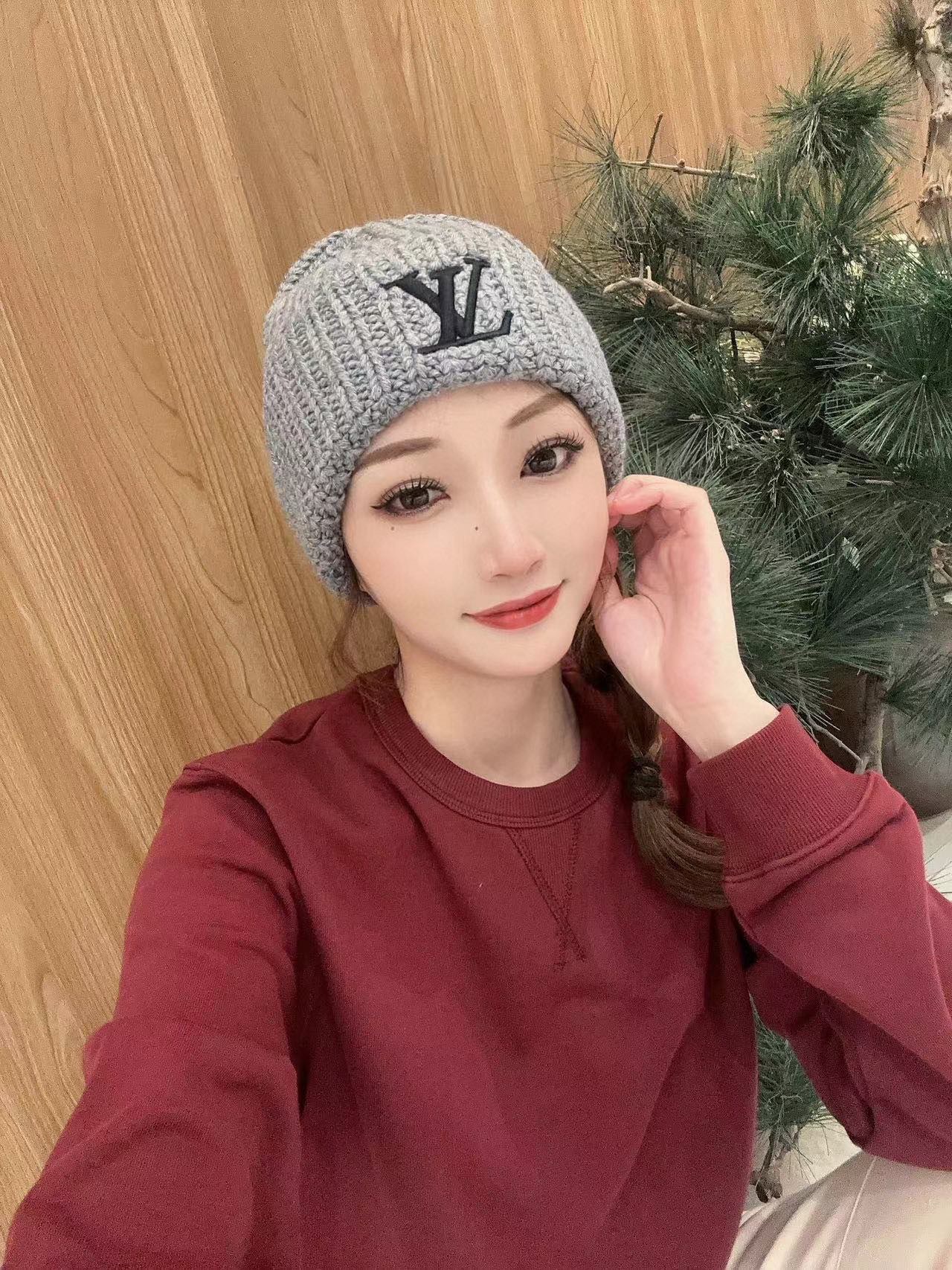 配防尘袋〈对版高品质，羊毛品质认准咯〉路易威登LOUIS VUITTON🎩官方热卖爆款，羊毛针织毛线帽，