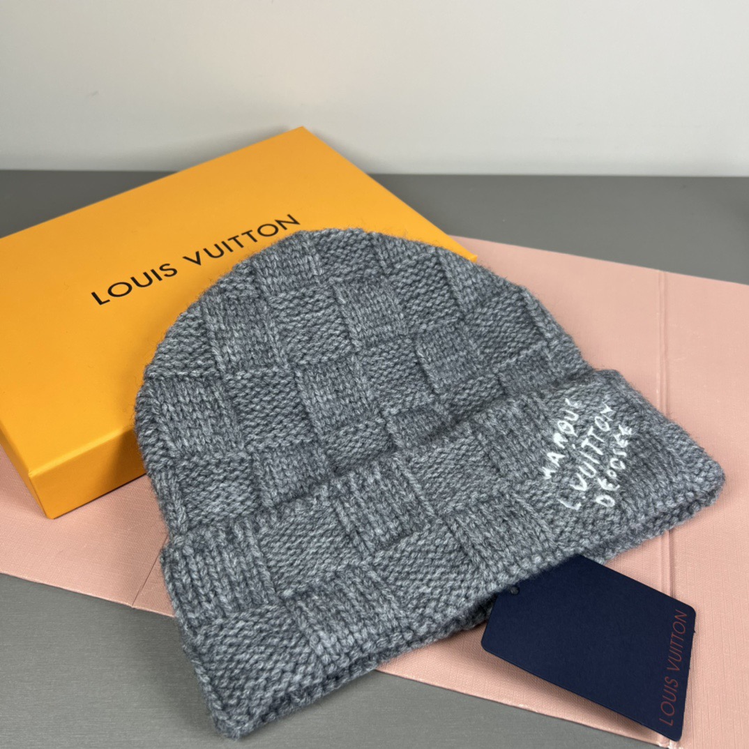 配防尘袋〈对版高品质，羊毛品质认准咯〉路易威登LOUIS VUITTON🎩官方热卖爆款，羊毛针织毛线帽，