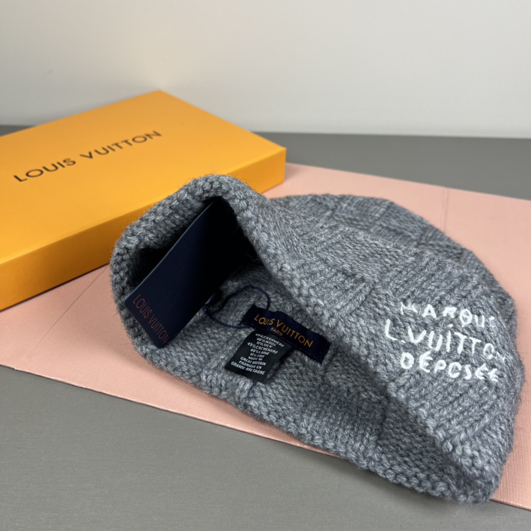 配防尘袋〈对版高品质，羊毛品质认准咯〉路易威登LOUIS VUITTON🎩官方热卖爆款，羊毛针织毛线帽，