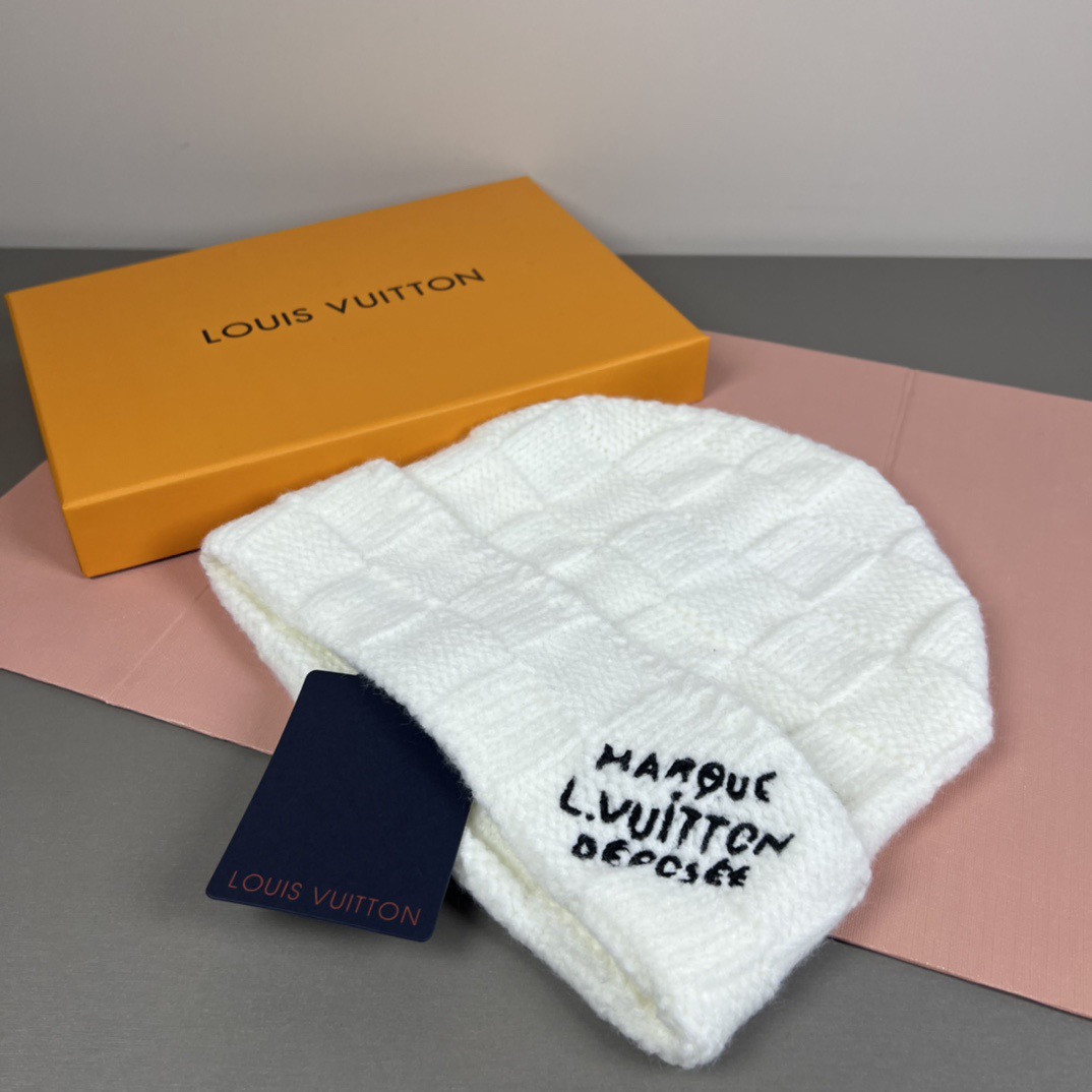 配防尘袋〈对版高品质，羊毛品质认准咯〉路易威登LOUIS VUITTON🎩官方热卖爆款，羊毛针织毛线帽，