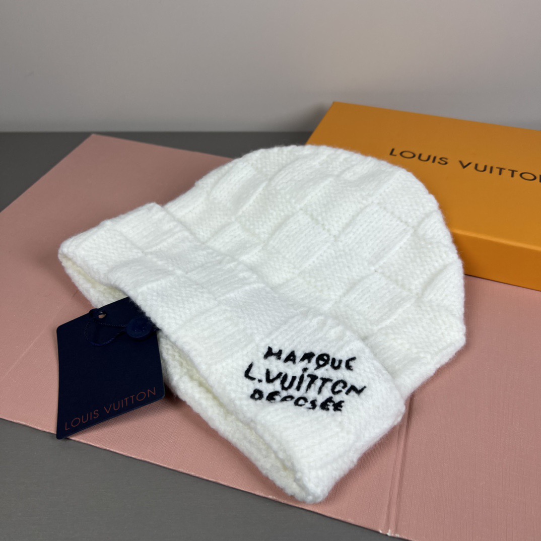 配防尘袋〈对版高品质，羊毛品质认准咯〉路易威登LOUIS VUITTON🎩官方热卖爆款，羊毛针织毛线帽，