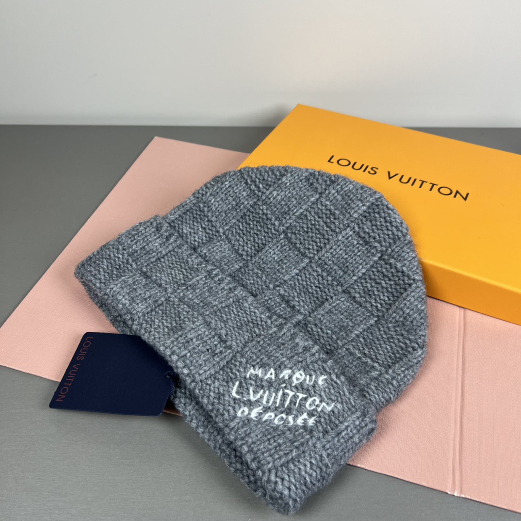 配防尘袋〈对版高品质，羊毛品质认准咯〉路易威登LOUIS VUITTON🎩官方热卖爆款，羊毛针织毛线帽，