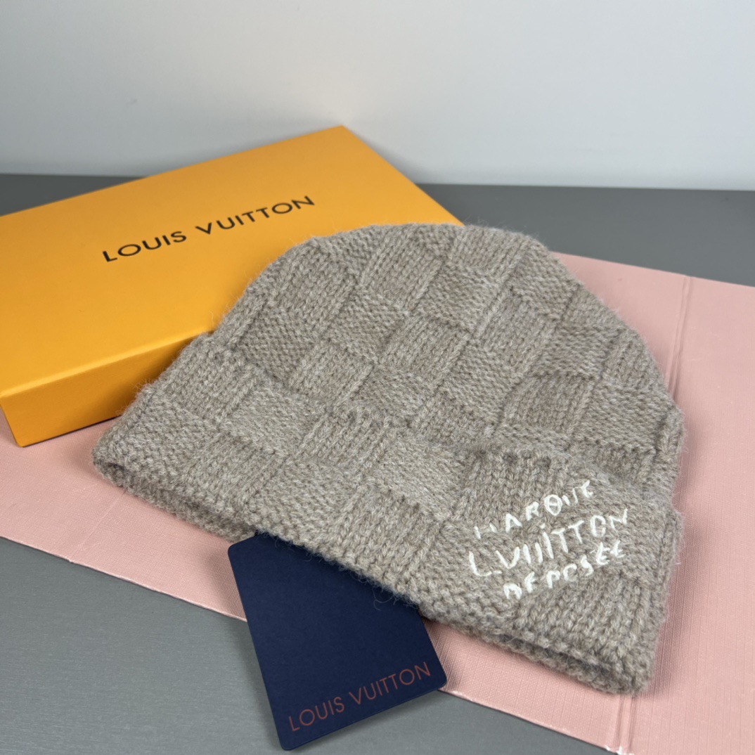 配防尘袋〈对版高品质，羊毛品质认准咯〉路易威登LOUIS VUITTON🎩官方热卖爆款，羊毛针织毛线帽，