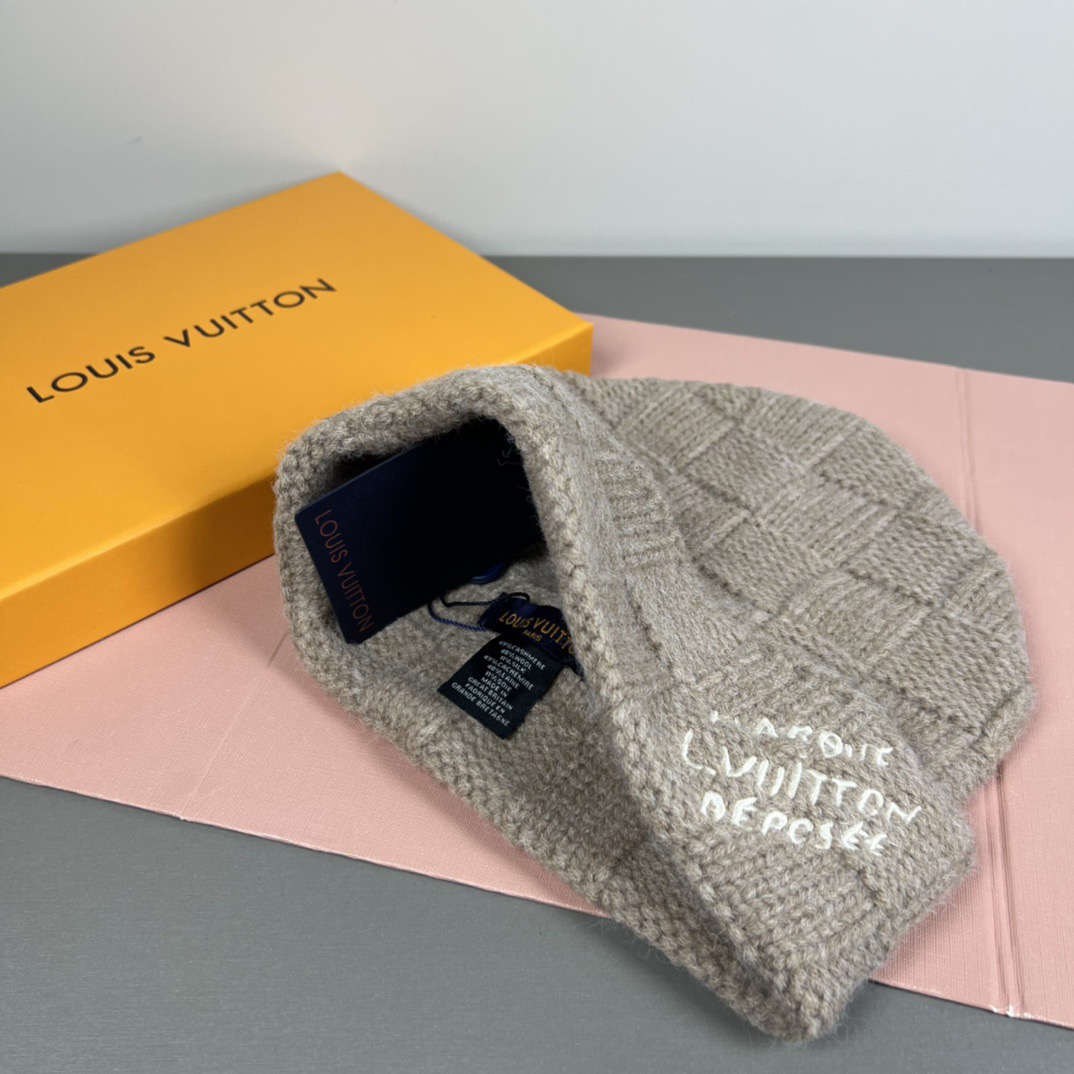 配防尘袋〈对版高品质，羊毛品质认准咯〉路易威登LOUIS VUITTON🎩官方热卖爆款，羊毛针织毛线帽，