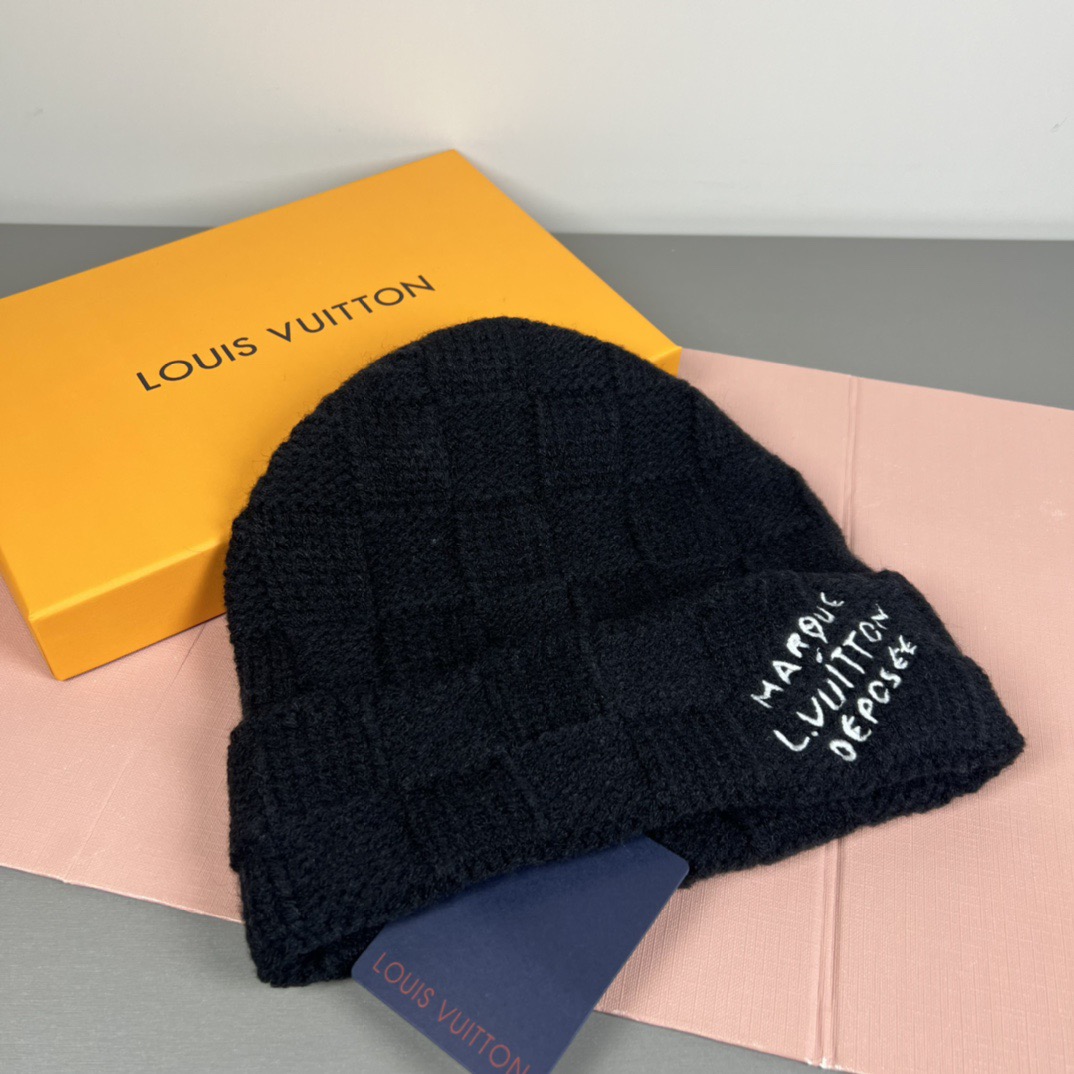 配防尘袋〈对版高品质，羊毛品质认准咯〉路易威登LOUIS VUITTON🎩官方热卖爆款，羊毛针织毛线帽，