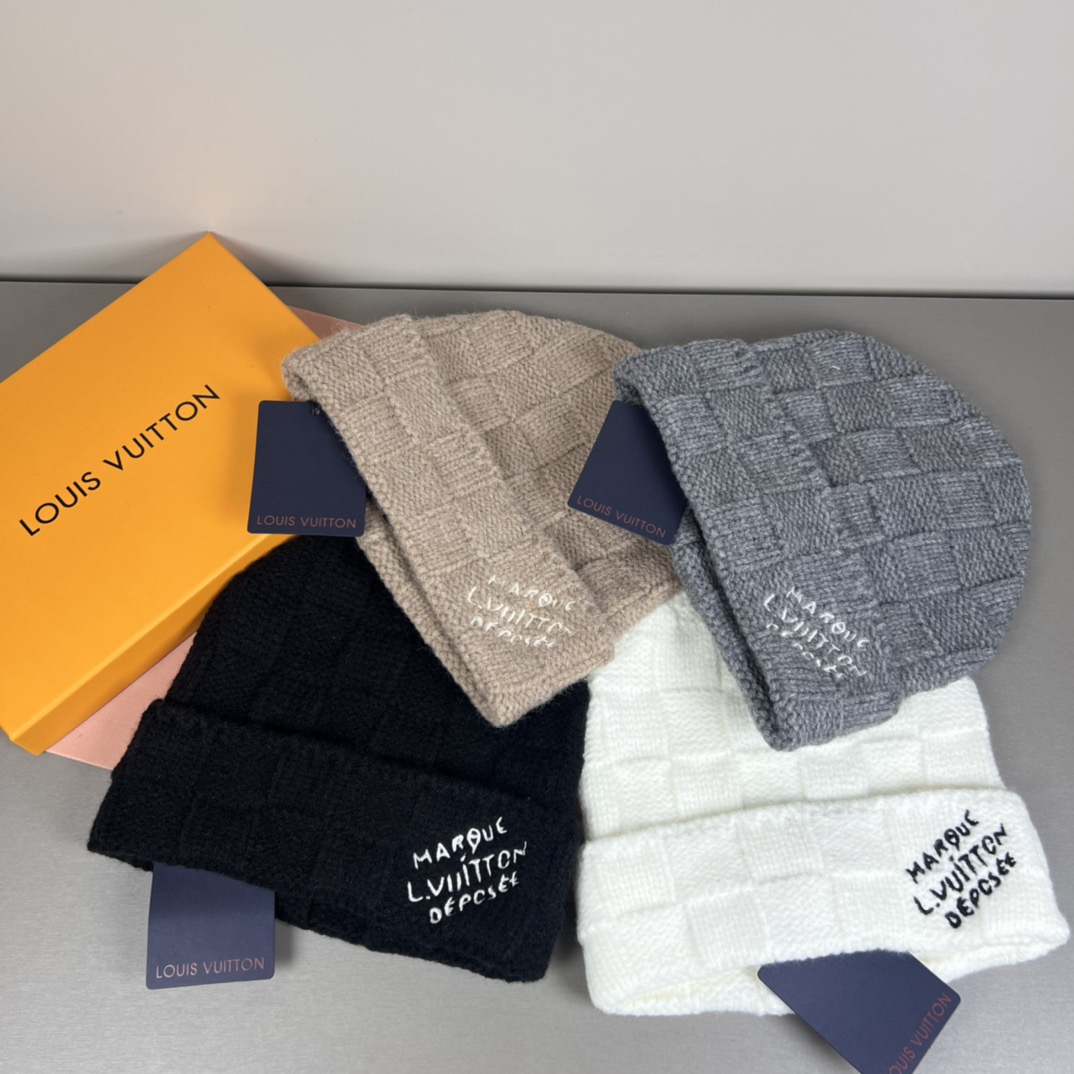 配防尘袋〈对版高品质，羊毛品质认准咯〉路易威登LOUIS VUITTON🎩官方热卖爆款，羊毛针织毛线帽，