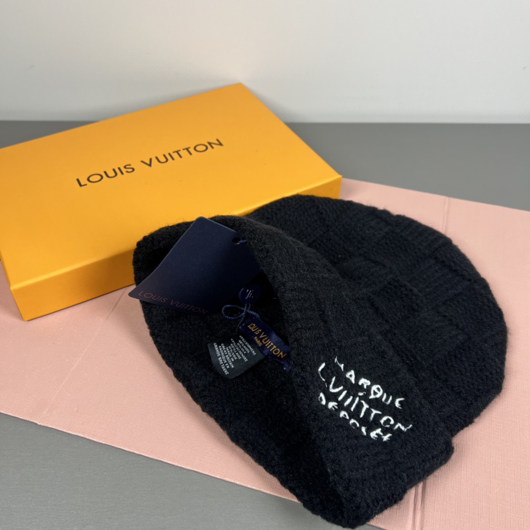 配防尘袋〈对版高品质，羊毛品质认准咯〉路易威登LOUIS VUITTON🎩官方热卖爆款，羊毛针织毛线帽，