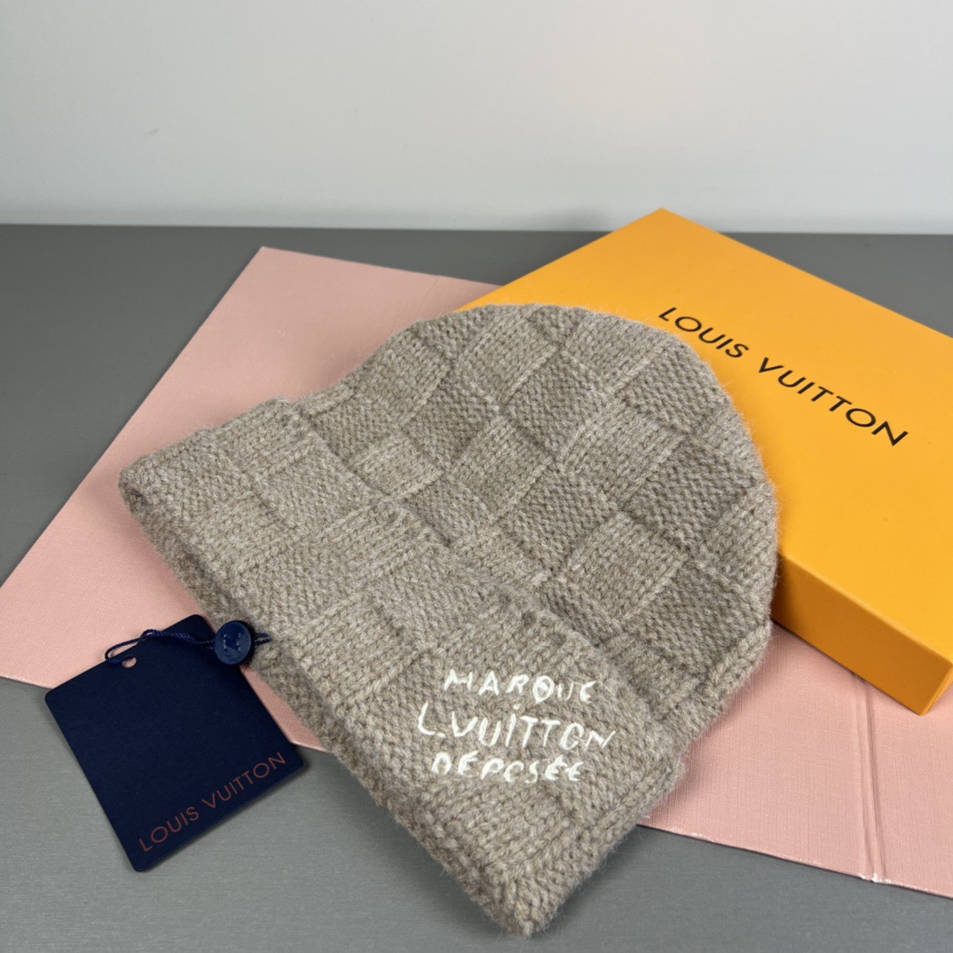 配防尘袋〈对版高品质，羊毛品质认准咯〉路易威登LOUIS VUITTON🎩官方热卖爆款，羊毛针织毛线帽，