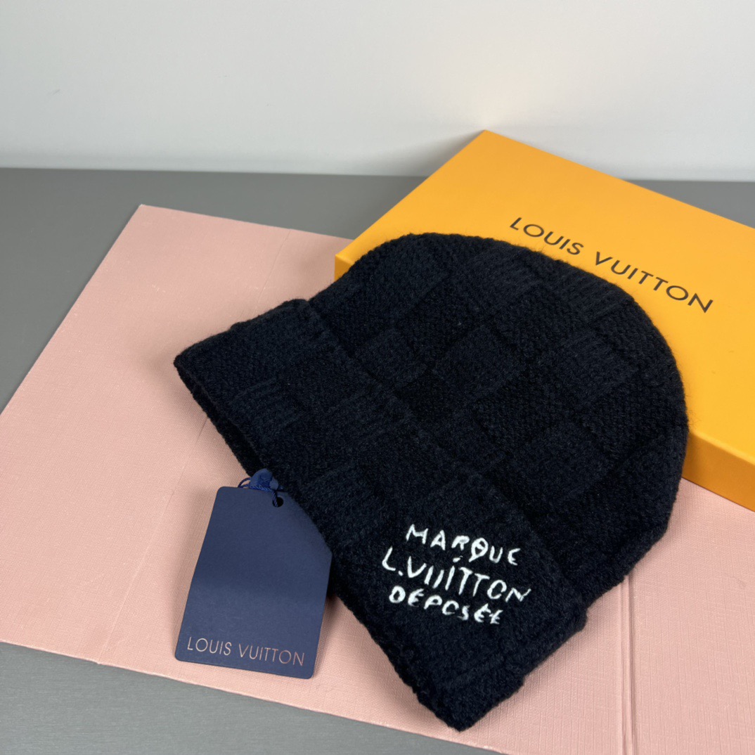 配防尘袋〈对版高品质，羊毛品质认准咯〉路易威登LOUIS VUITTON🎩官方热卖爆款，羊毛针织毛线帽，