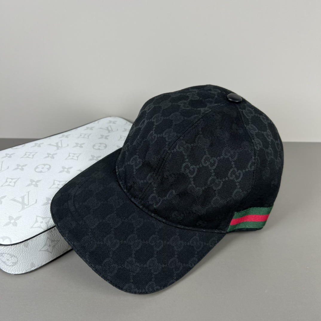 🌾Gucci(古奇)新款原单棒球帽， 专柜代购品质1:1开模订制，正版开模五金，原版帆布料+头层牛皮，原