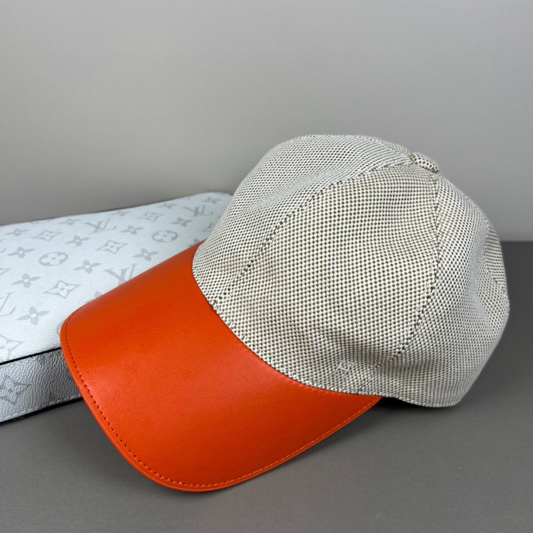 🌾HERMÈS (爱马仕)原单棒球帽，经典H， 正品开模订制，原版透气帆布面料+头层牛皮，原厂精钢调节扣