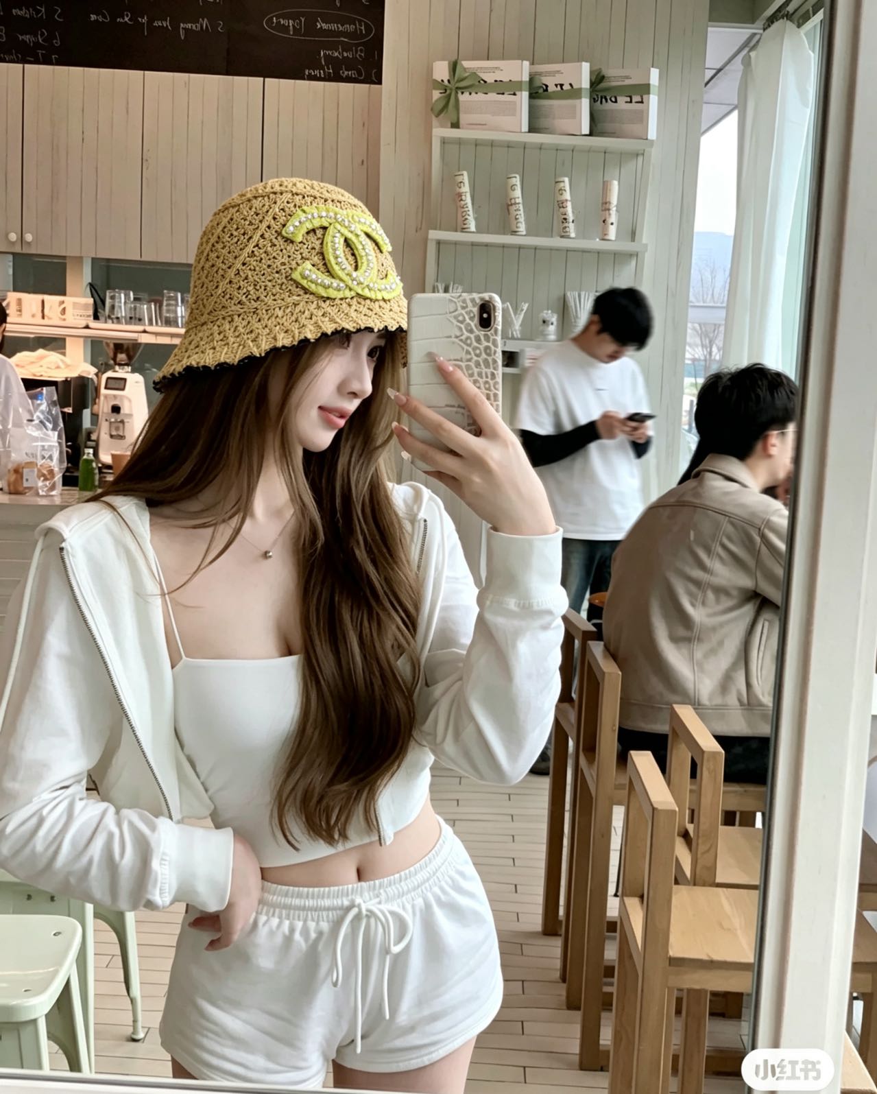 Chanel 85 香奈儿CHANEL针织花边草帽