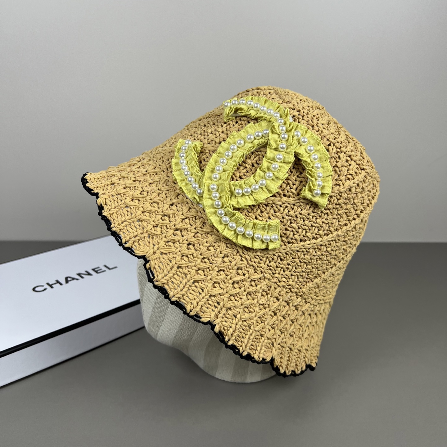 Chanel 85 香奈儿CHANEL针织花边草帽