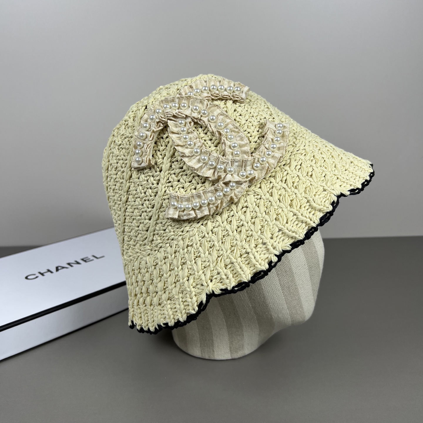 Chanel 85 香奈儿CHANEL针织花边草帽