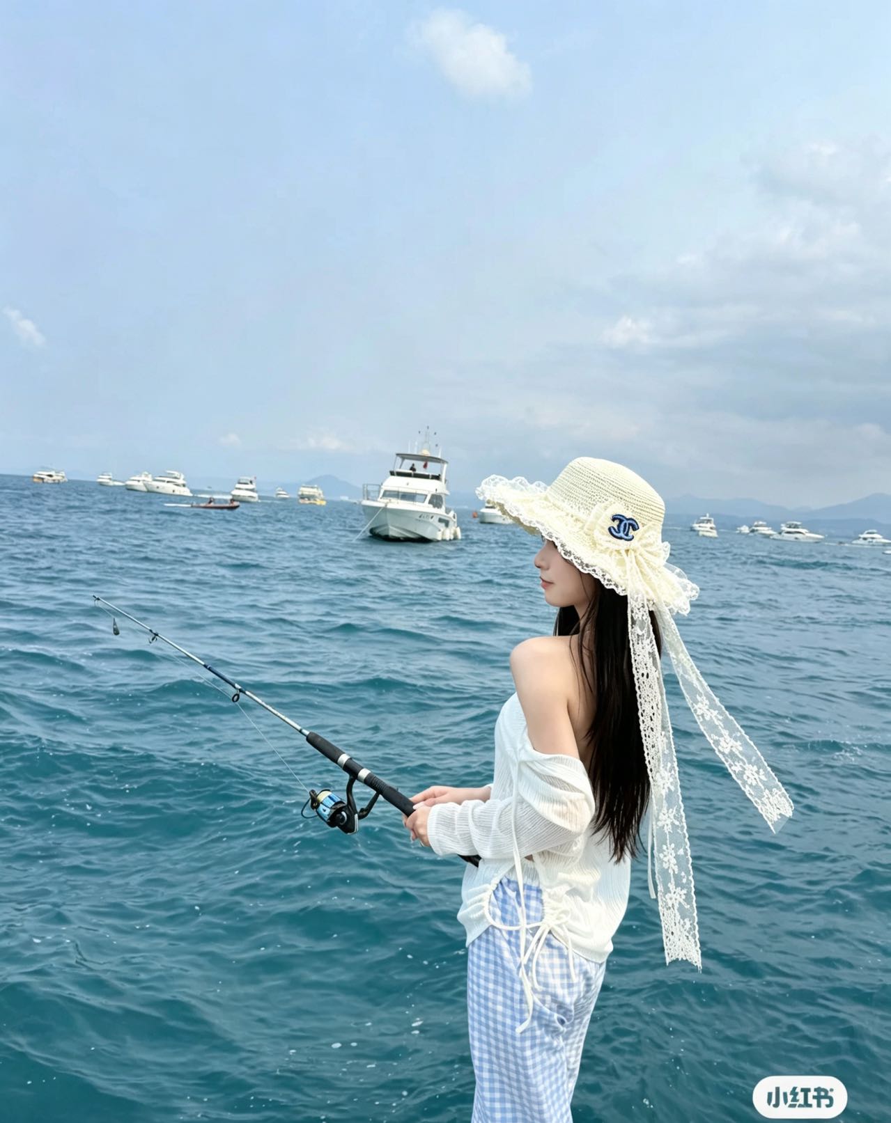 （香奈儿Chanel 大檐遮阳盆帽/渔夫草帽，防晒显脸小，细腻草编肌理，透气轻盈，度假&日常都不闷热，装