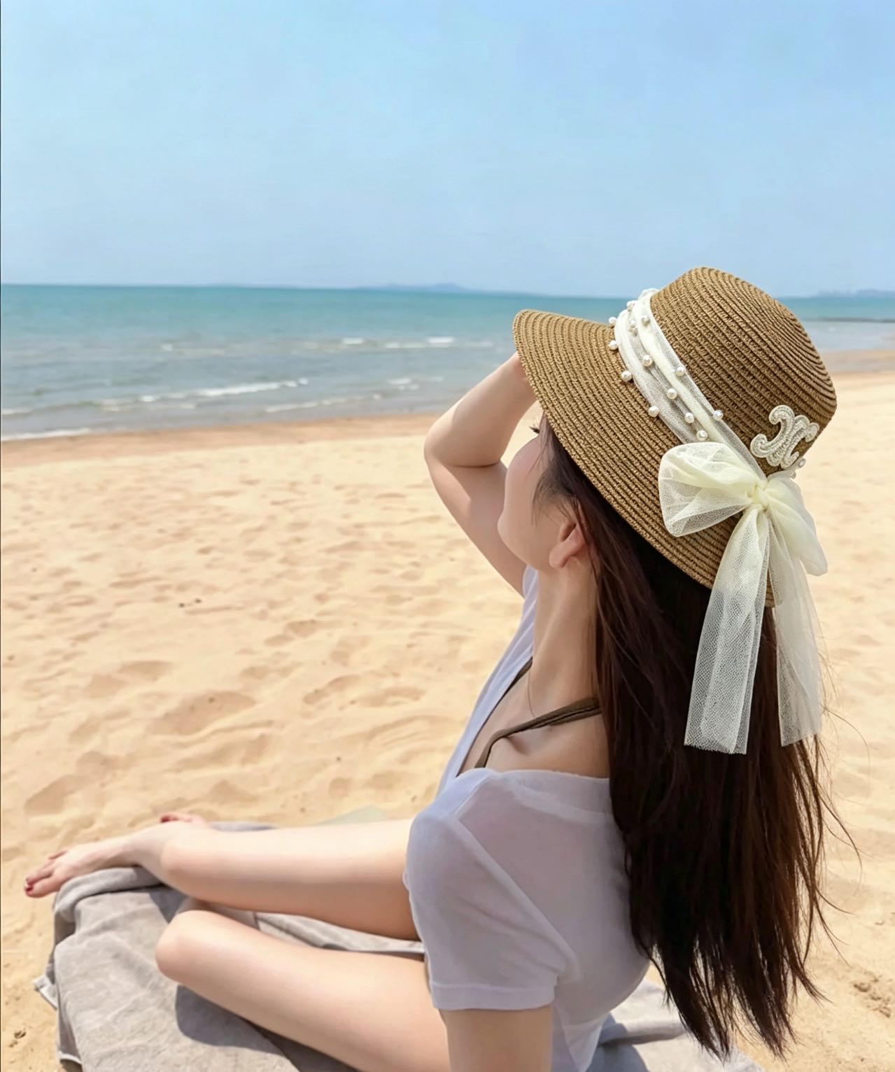 （思琳CELINE 新款大檐遮阳盆帽/渔夫草帽，防晒显脸小，细腻草编肌理，透气轻盈，度假&日常都不闷热，
