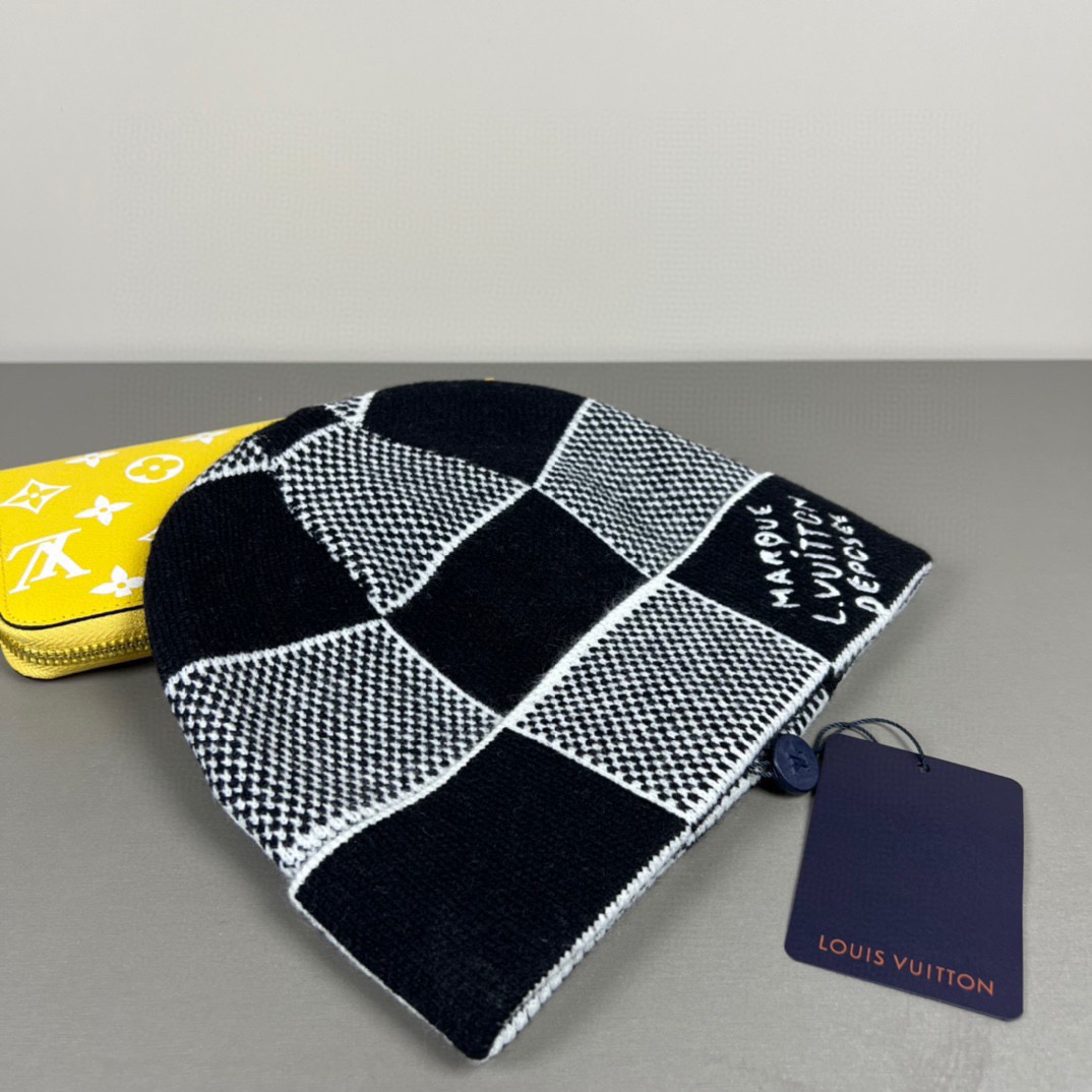 配防尘袋〈对版高品质，羊毛品质认准咯〉路易威登LOUIS VUITTON🎩官方热卖爆款，羊毛针织毛线帽，