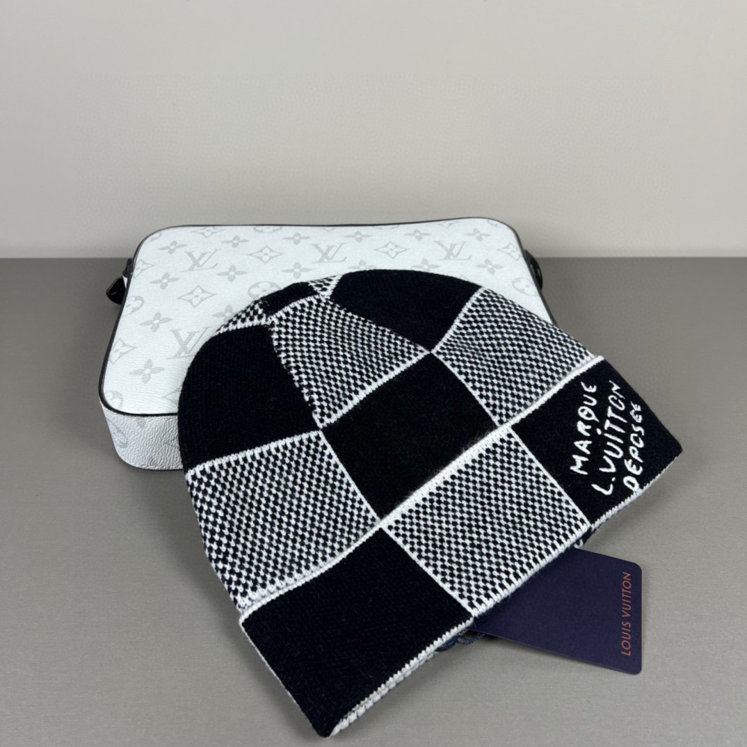 配防尘袋〈对版高品质，羊毛品质认准咯〉路易威登LOUIS VUITTON🎩官方热卖爆款，羊毛针织毛线帽，
