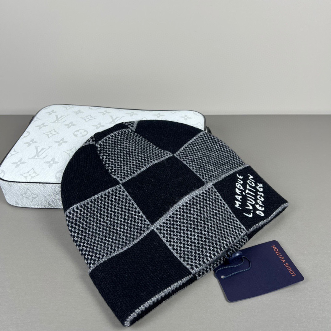 配防尘袋〈对版高品质，羊毛品质认准咯〉路易威登LOUIS VUITTON🎩官方热卖爆款，羊毛针织毛线帽，