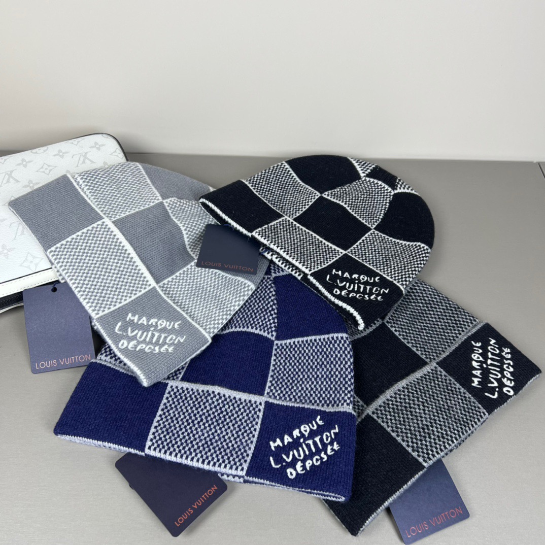 配防尘袋〈对版高品质，羊毛品质认准咯〉路易威登LOUIS VUITTON🎩官方热卖爆款，羊毛针织毛线帽，
