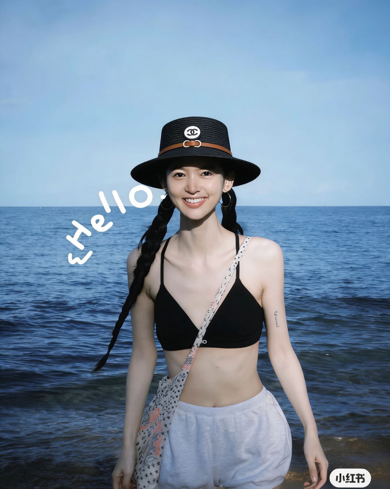 Chanel 85 香奈儿CHANEL针织花边草帽