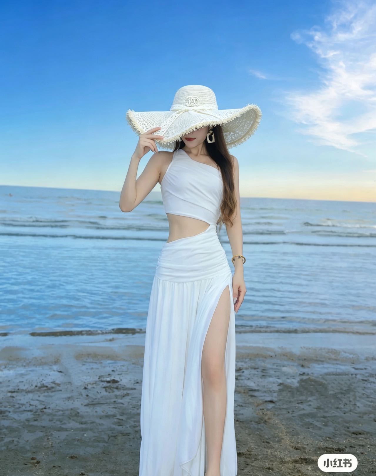 Chanel 85 【CHANEL香奈儿】新款独家款小香小花大沿遮阳帽空顶帽，沙滩大沿遮阳帽，遮阳百搭～休闲出街神器