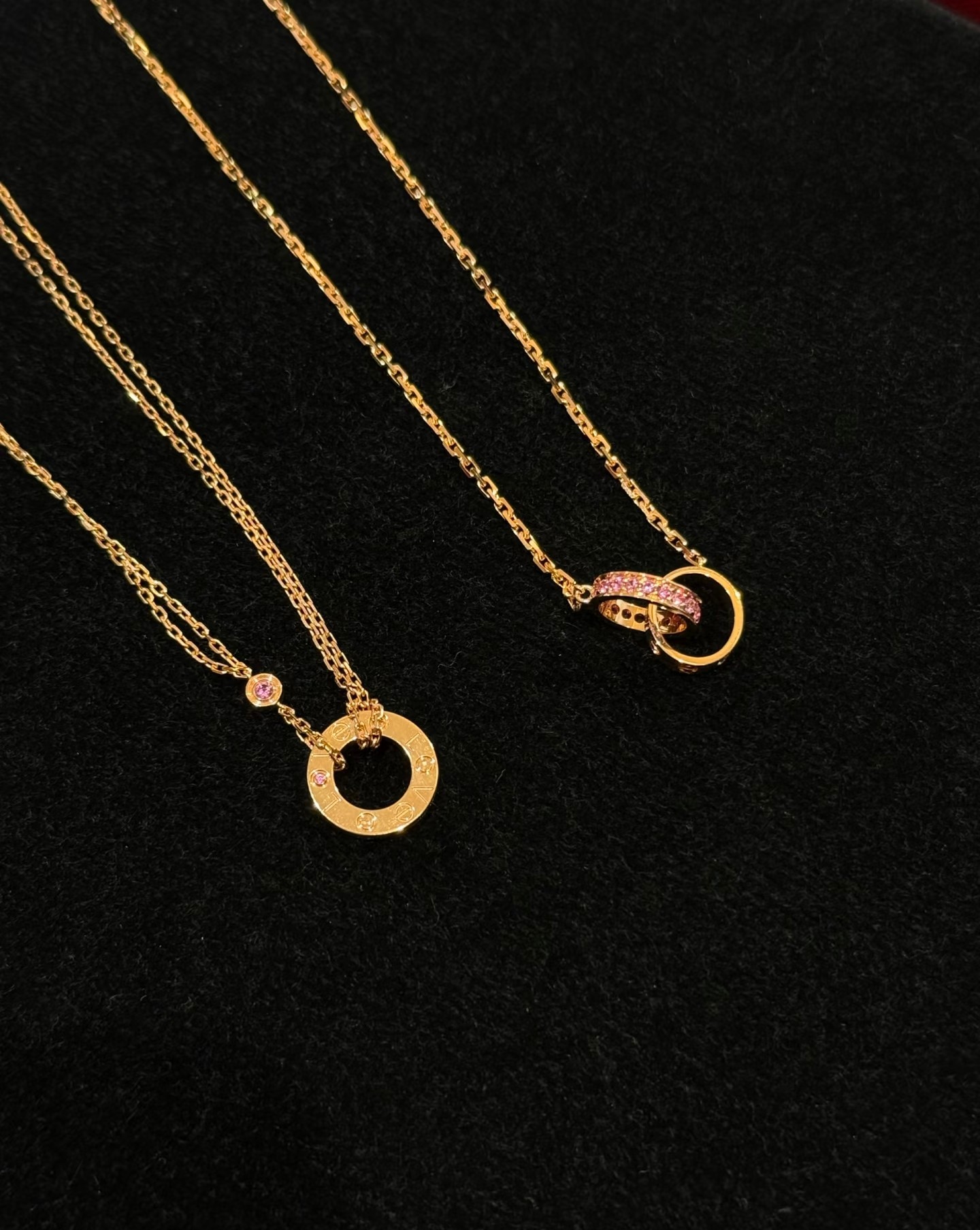 Cartier 卡地亚 双环扣项链 CNC精雕 意大利定制链条-顶级品质