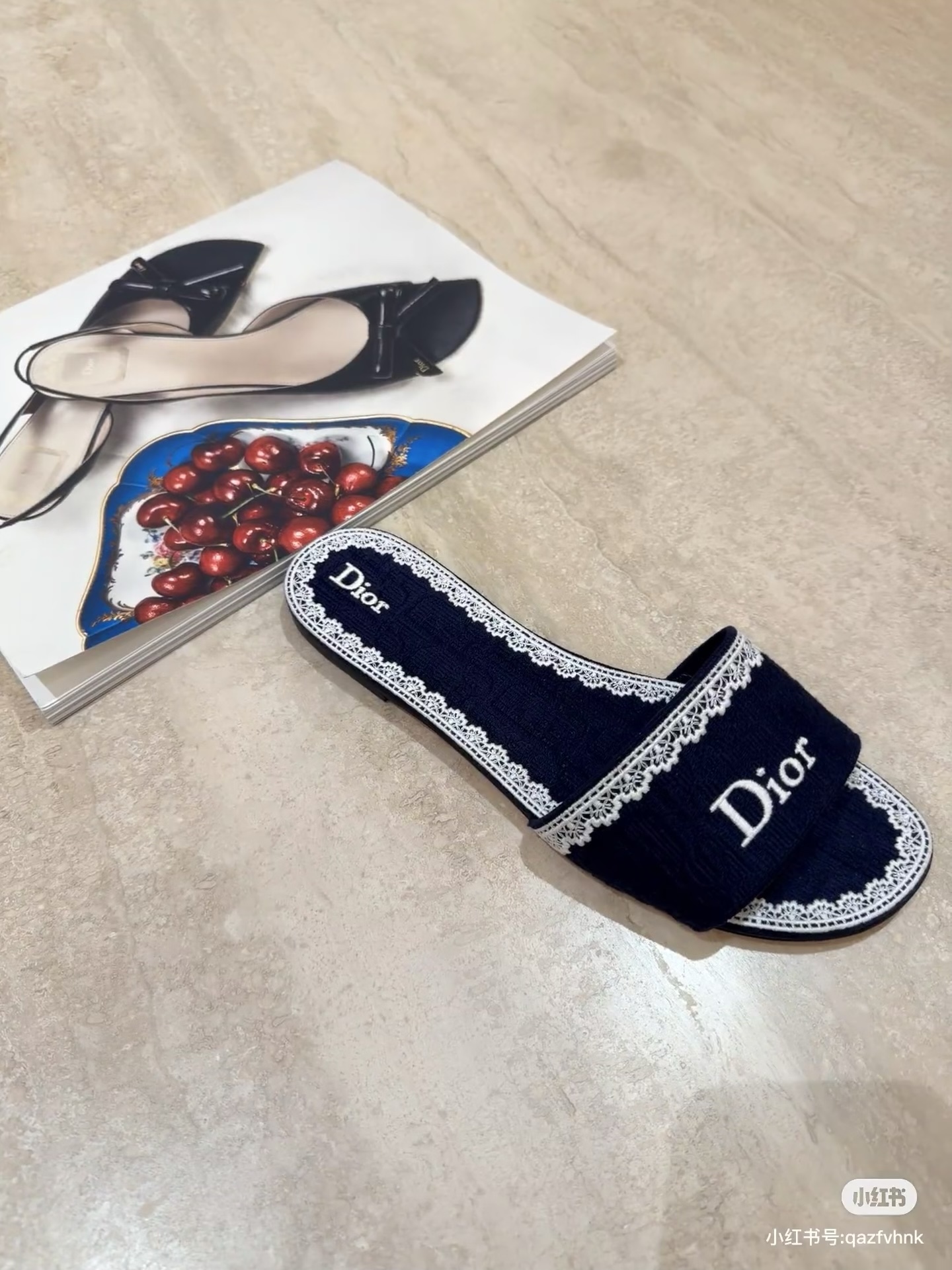 NO:782567,Dior | lace embroidered slippers, slippers, dior, slippers19860909Dior｜蕾丝花边刺绣拖鞋,拖鞋,dior,slippers,Women's Shoes