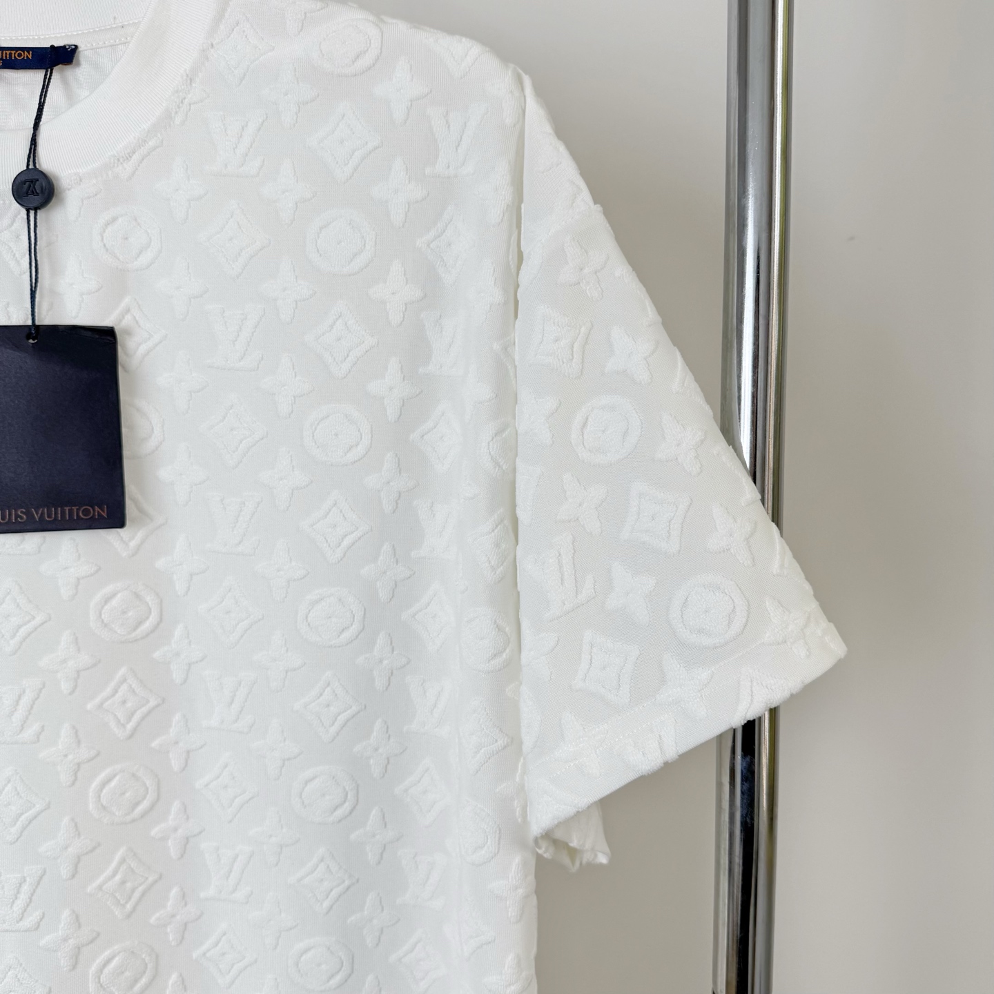 Louis Vuitton LV路易威登2025新款老花暗纹提花短袖圆领T恤