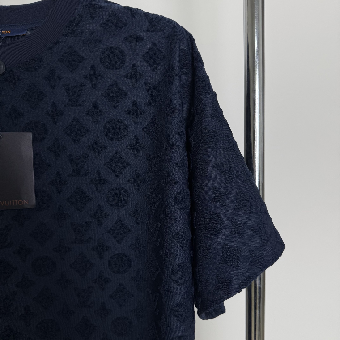 Louis Vuitton LV路易威登2025新款老花暗纹提花短袖圆领T恤