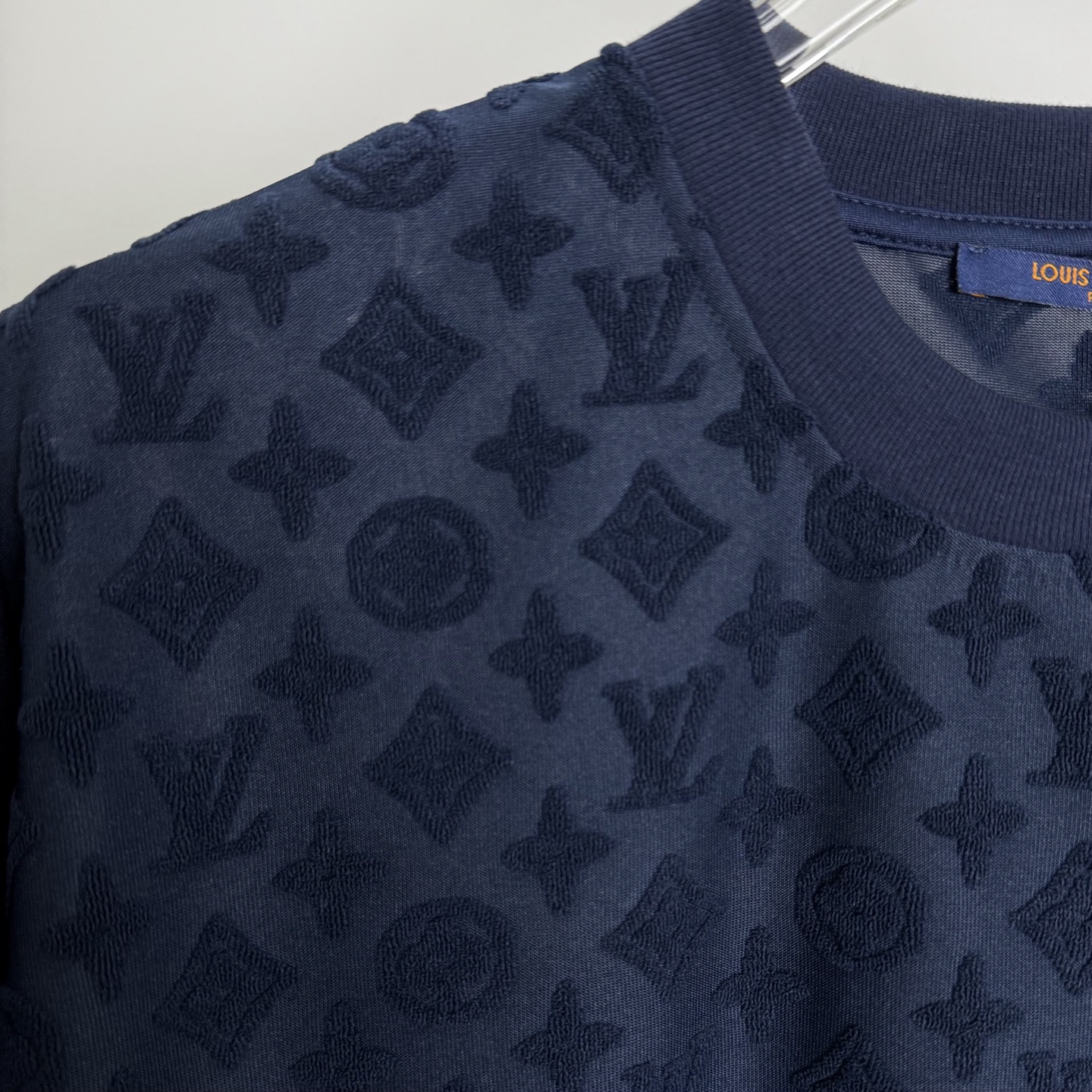 Louis Vuitton LV路易威登2025新款老花暗纹提花短袖圆领T恤