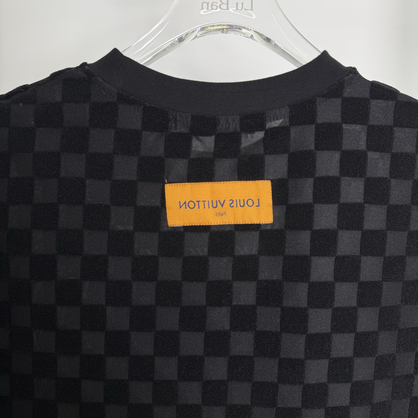 Louis Vuitton LV路易威登2025新款格子纹提花短袖圆领T恤