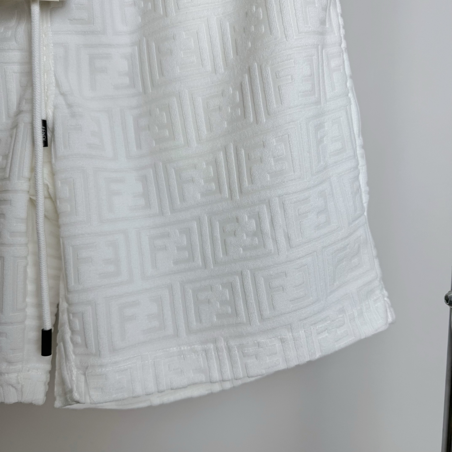 Fendi FENDI 芬迪 25ss新款FF字母LOGO标识提花毛巾绒短裤