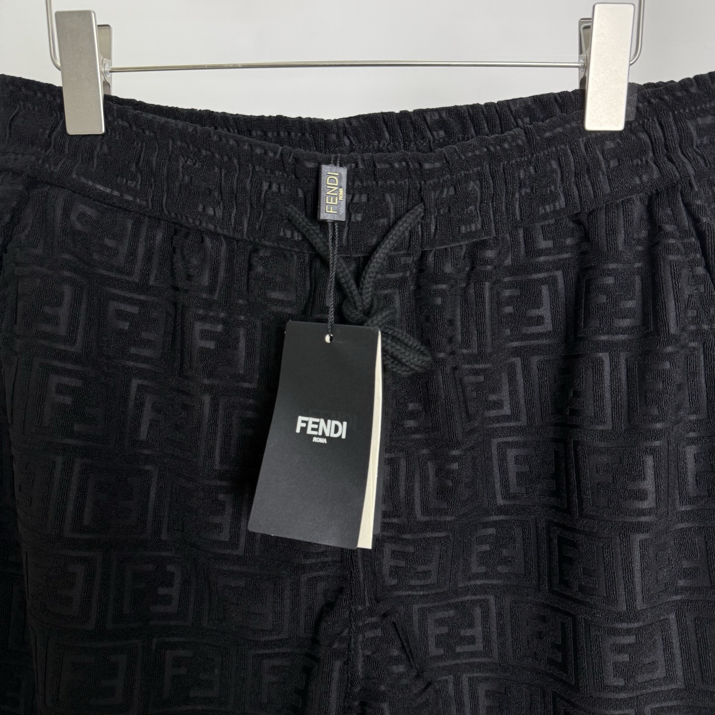 Fendi FENDI 芬迪 25ss新款FF字母LOGO标识提花毛巾绒短裤