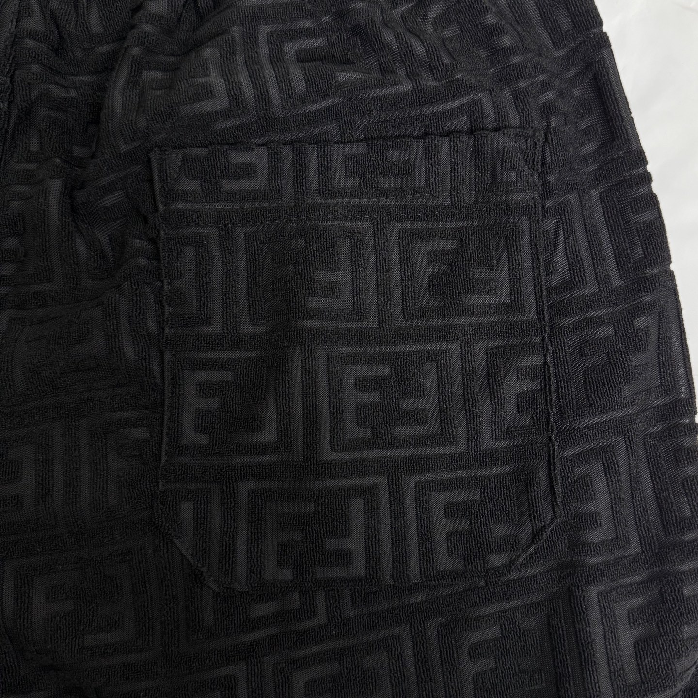 Fendi FENDI 芬迪 25ss新款FF字母LOGO标识提花毛巾绒短裤