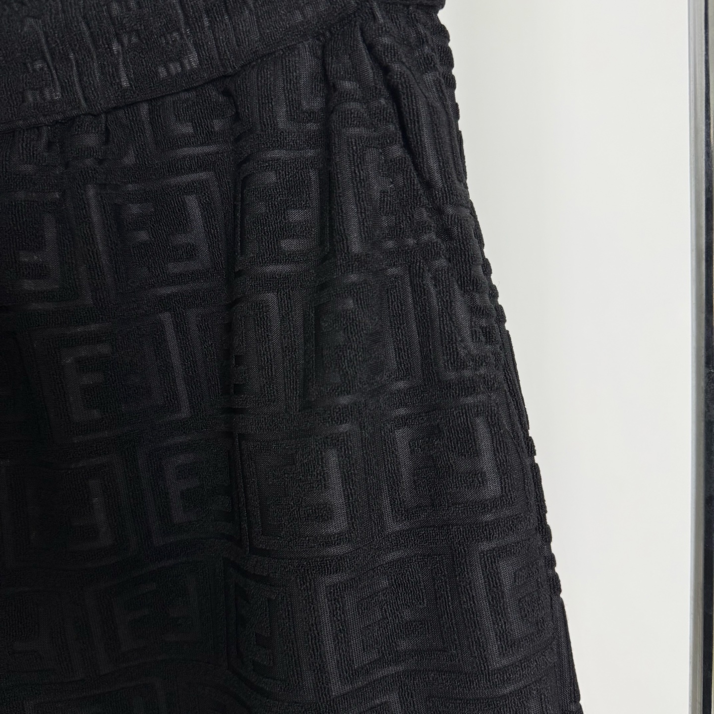 Fendi FENDI 芬迪 25ss新款FF字母LOGO标识提花毛巾绒短裤