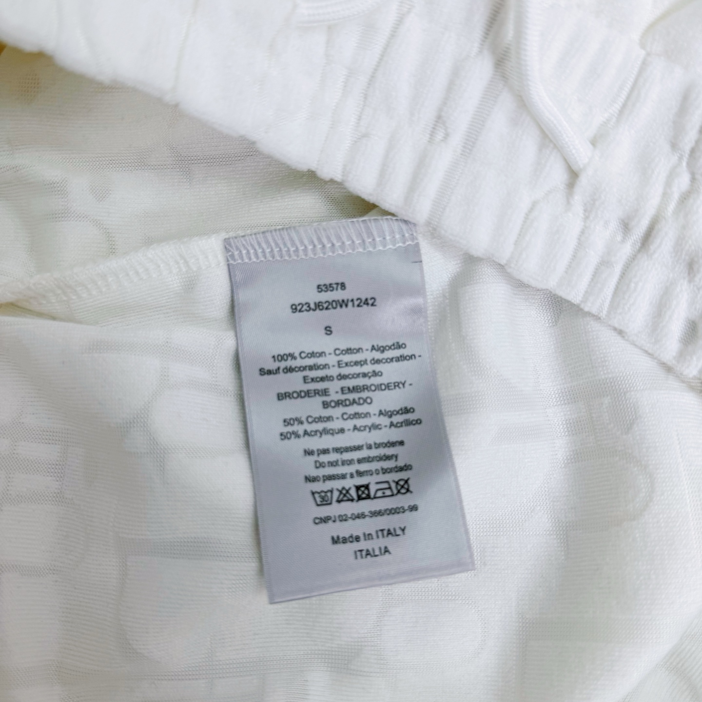 Dior DIOR 迪奥 25ss CD字母暗纹提花毛巾绒短裤