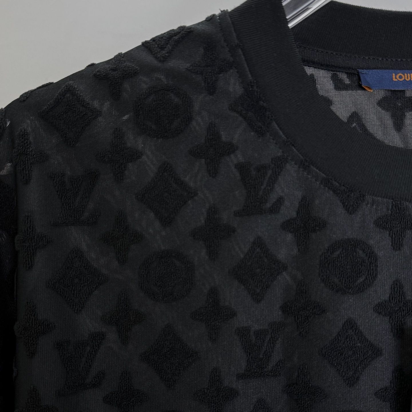 Louis Vuitton LV路易威登2025新款老花暗纹提花短袖圆领T恤