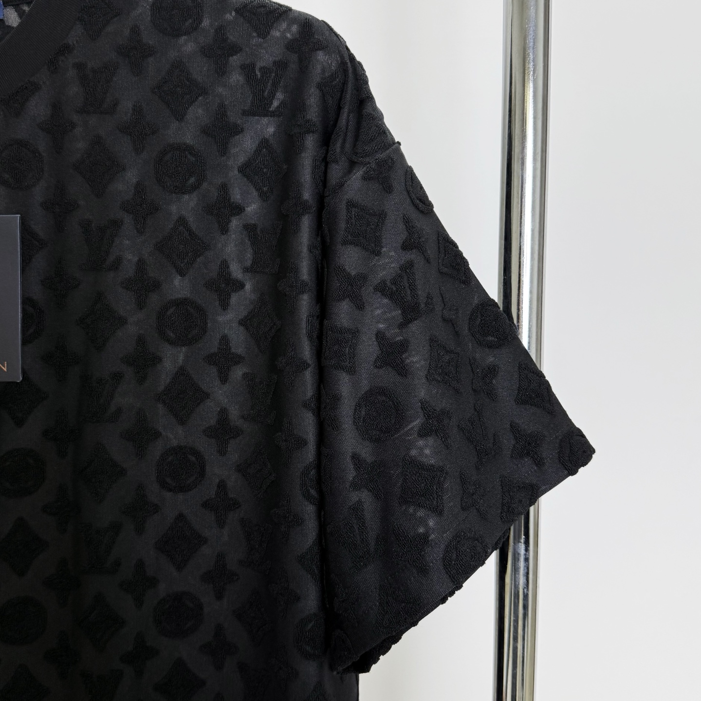 Louis Vuitton LV路易威登2025新款老花暗纹提花短袖圆领T恤