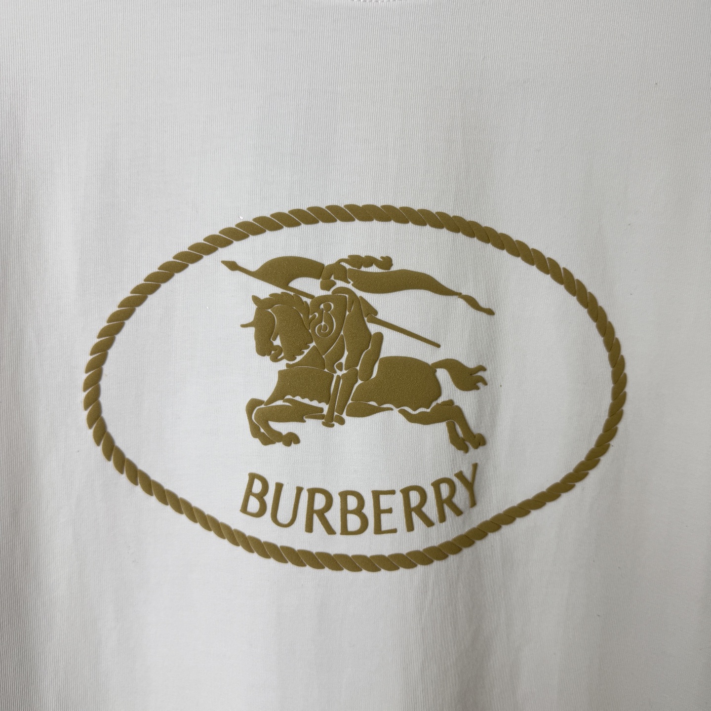 Burberry BURBERRY/巴宝莉 绒面发泡战马 立体胶印字母LOGO圆领短袖T恤