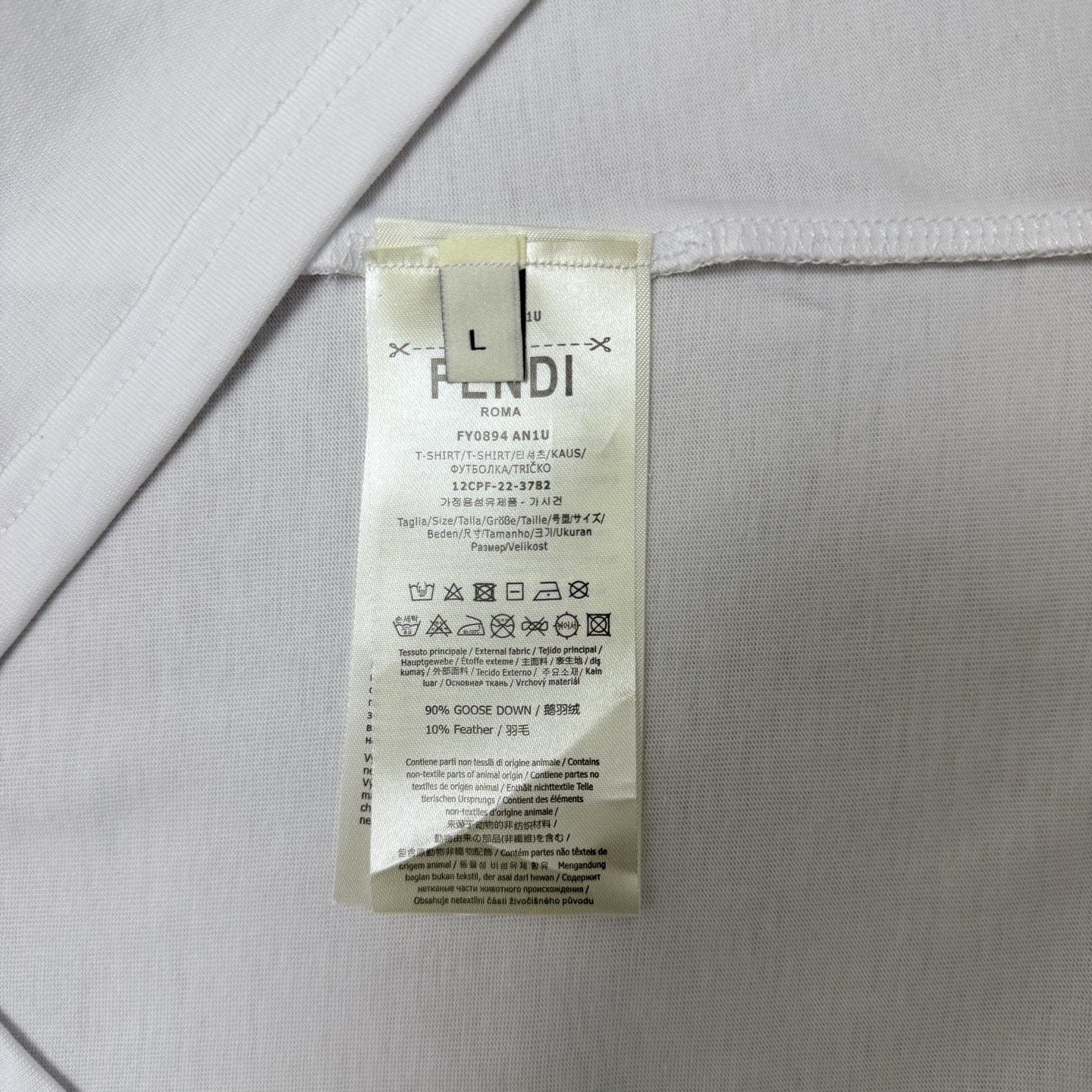 Fendi FENDI/芬迪 拼色 字母LOGO圆领短袖T恤
